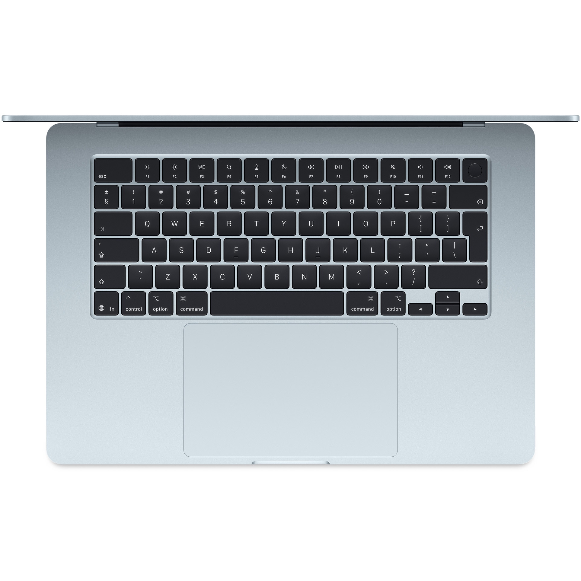 Apple MacBook Air 15'' cu procesor Apple M5, 10 nuclee CPU, 10 nuclee GPU, 24GB RAM, 1TB SSD, Sky Blue, Tastatura Internationala, Manual RO