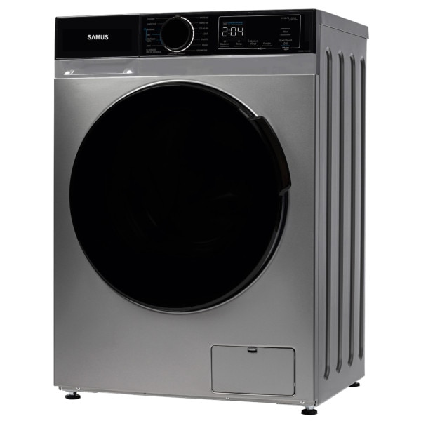 Masina de spalat rufe Samus WSADI-10145DS, 10 kg, Motor inverter, 1400 rotatii, 15 programe, Clasa energetica A, Termostat reglabil, Afisaj electronic, gri inchis