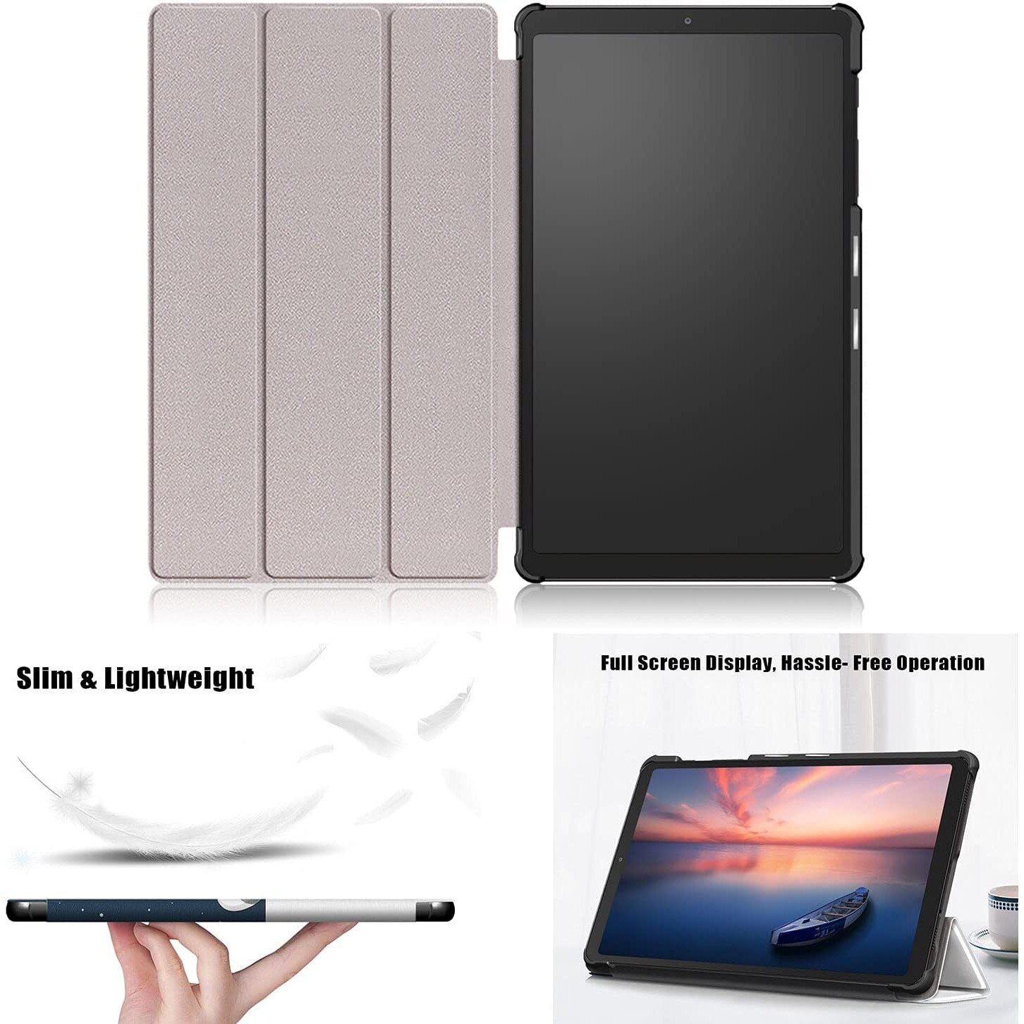 Husa Natty Pell Ultra Slim Smart Cover Premium pentru Apple iPad 9 (2021) / iPad 8 (2020) / iPad 7 (2019) - Cats good night