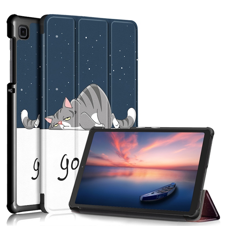 Husa Natty Pell Ultra Slim Smart Cover Premium pentru Apple iPad 9 (2021) / iPad 8 (2020) / iPad 7 (2019) - Cats good night
