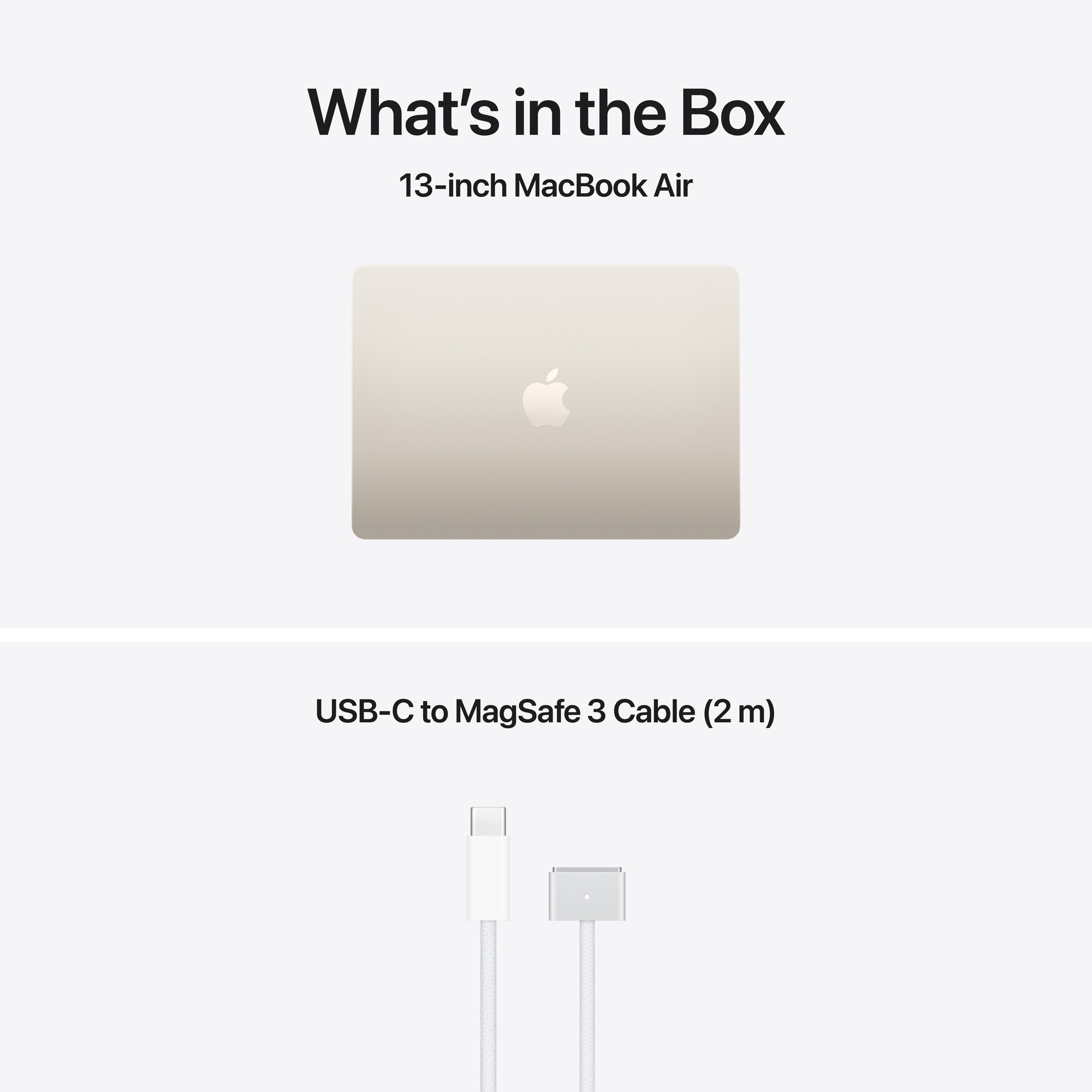 Apple MacBook Air 13'' cu procesor Apple M5, 10 nuclee CPU, 10 nuclee GPU, 24GB RAM, 1TB SSD, Starlight, Tastatura Internationala