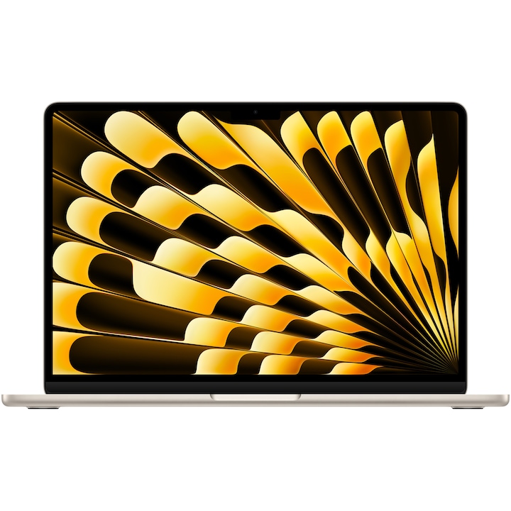 Apple MacBook Air 13'' cu procesor Apple M5, 10 nuclee CPU, 10 nuclee GPU, 24GB RAM, 1TB SSD, Starlight, Tastatura Internationala