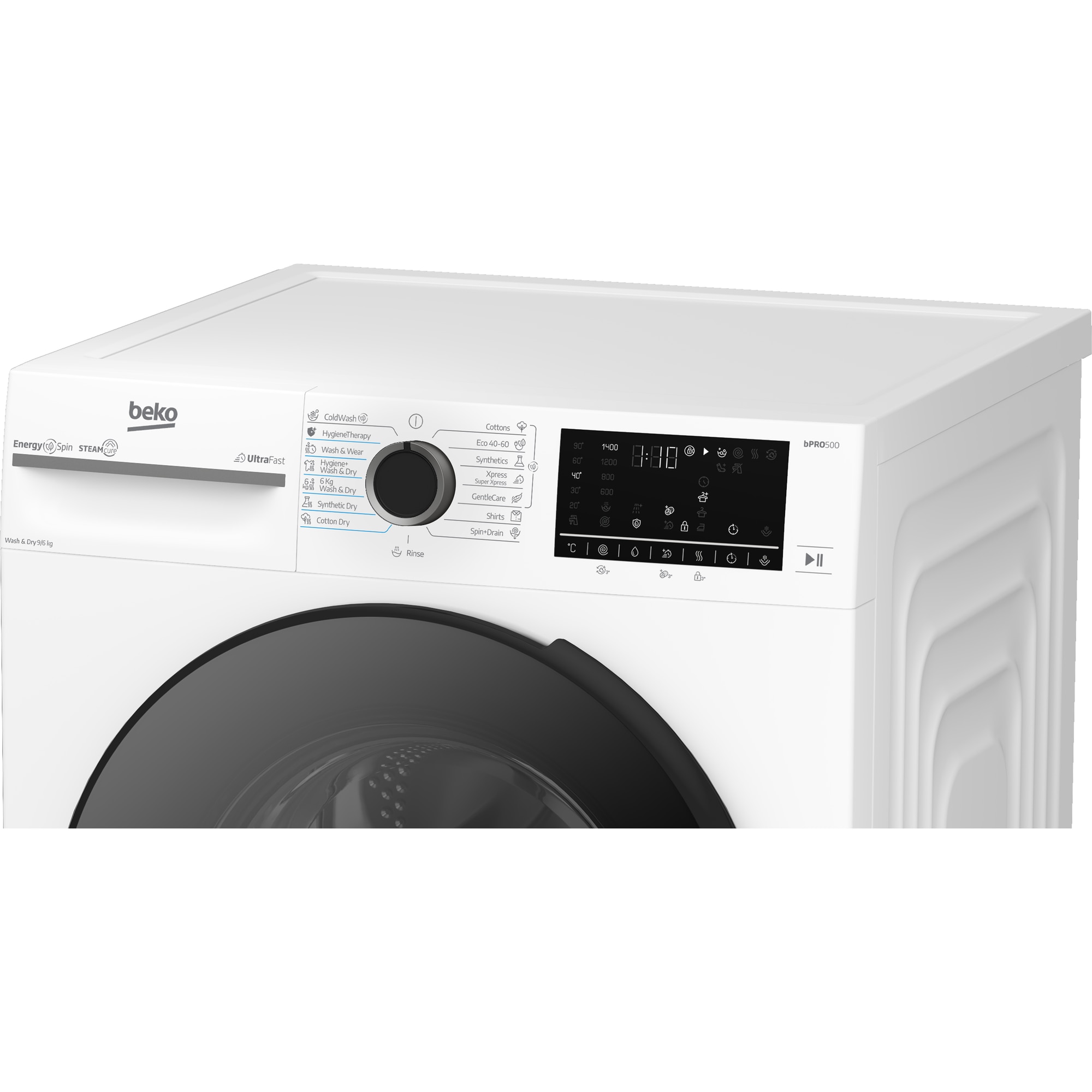 Masina de spalat rufe cu uscator BM5DFT49442WB, 9/6 kg, 1400 RPM, Clasa D. 15 programe, Child Lock, Motor ProSmart Inverter, SteamCure, Alb