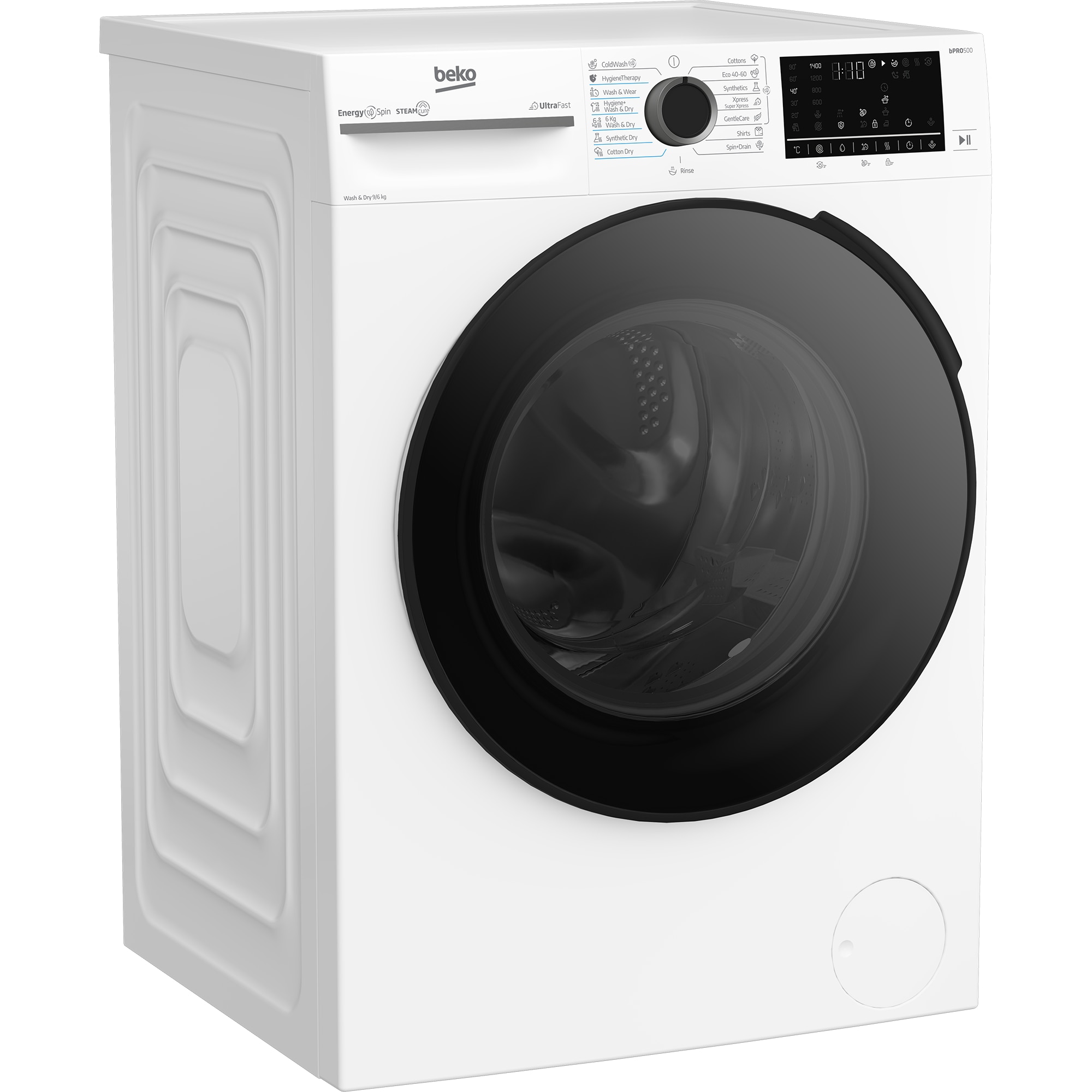 Masina de spalat rufe cu uscator BM5DFT49442WB, 9/6 kg, 1400 RPM, Clasa D. 15 programe, Child Lock, Motor ProSmart Inverter, SteamCure, Alb