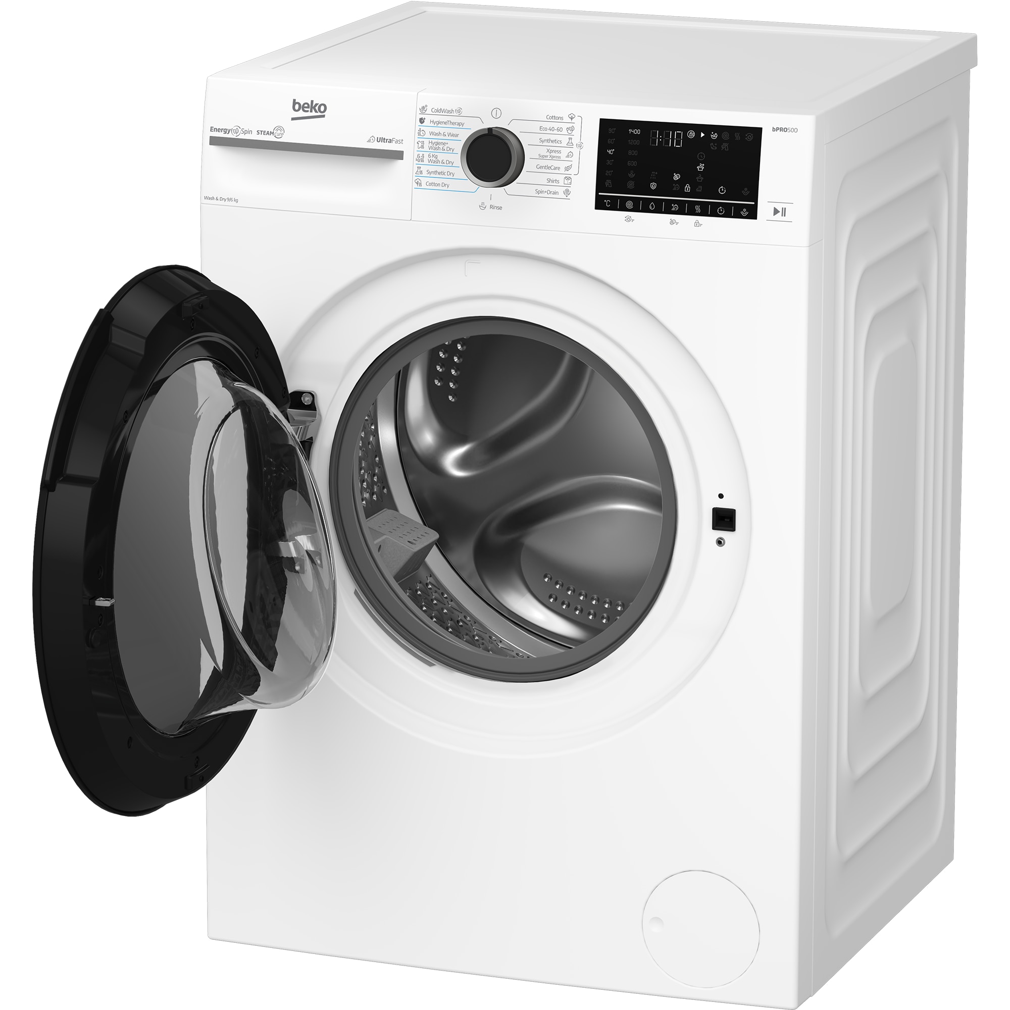 Masina de spalat rufe cu uscator BM5DFT49442WB, 9/6 kg, 1400 RPM, Clasa D. 15 programe, Child Lock, Motor ProSmart Inverter, SteamCure, Alb
