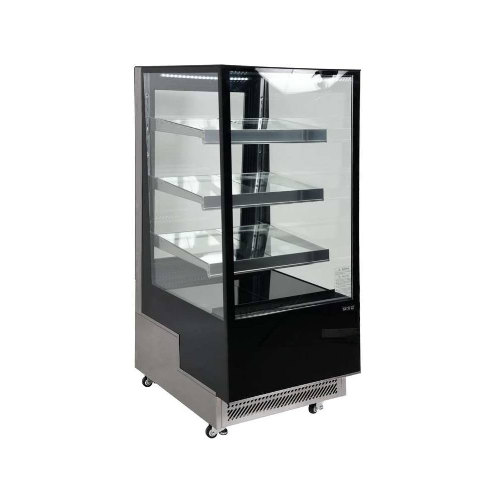 Vitrina frigorifica de sine statatoare cu o capacitate de 300L, de culoare neagra Yato YG-05040