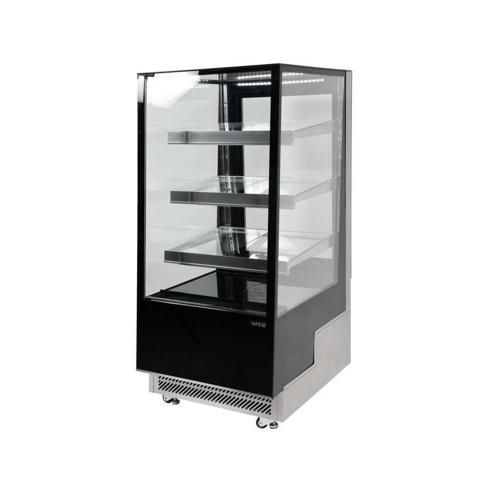 Vitrina frigorifica de sine statatoare cu o capacitate de 300L, de culoare neagra Yato YG-05040