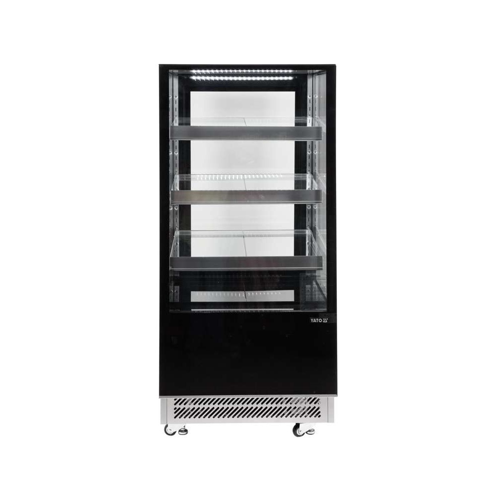 Vitrina frigorifica de sine statatoare cu o capacitate de 300L, de culoare neagra Yato YG-05040