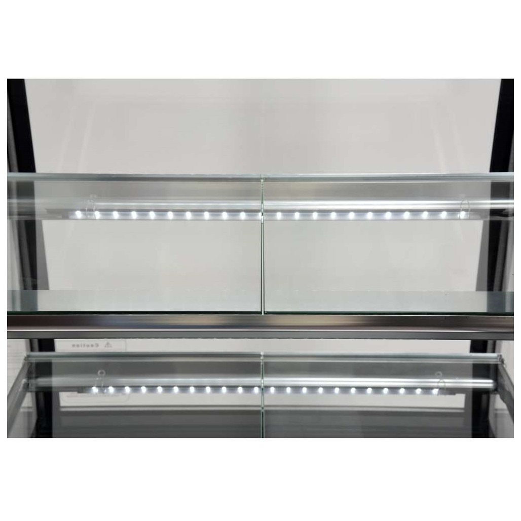 Vitrina frigorifica de sine statatoare cu o capacitate de 300L, de culoare neagra Yato YG-05040