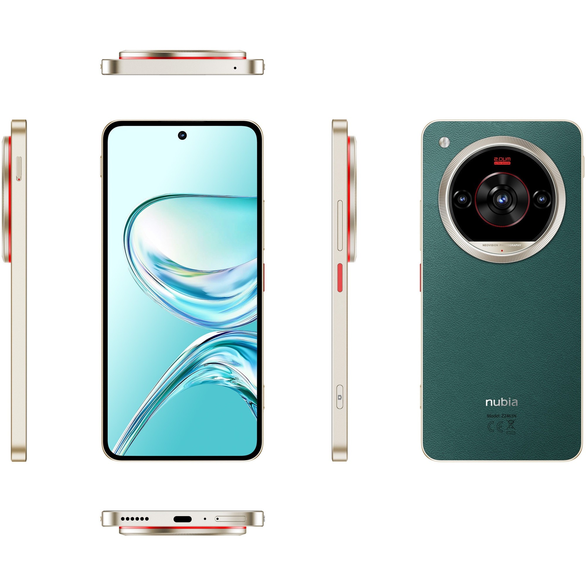 Telefon mobil ZTE nubia Focus 2 Ultra, Dual SIM, 8GB, 512GB, 5G, Verde