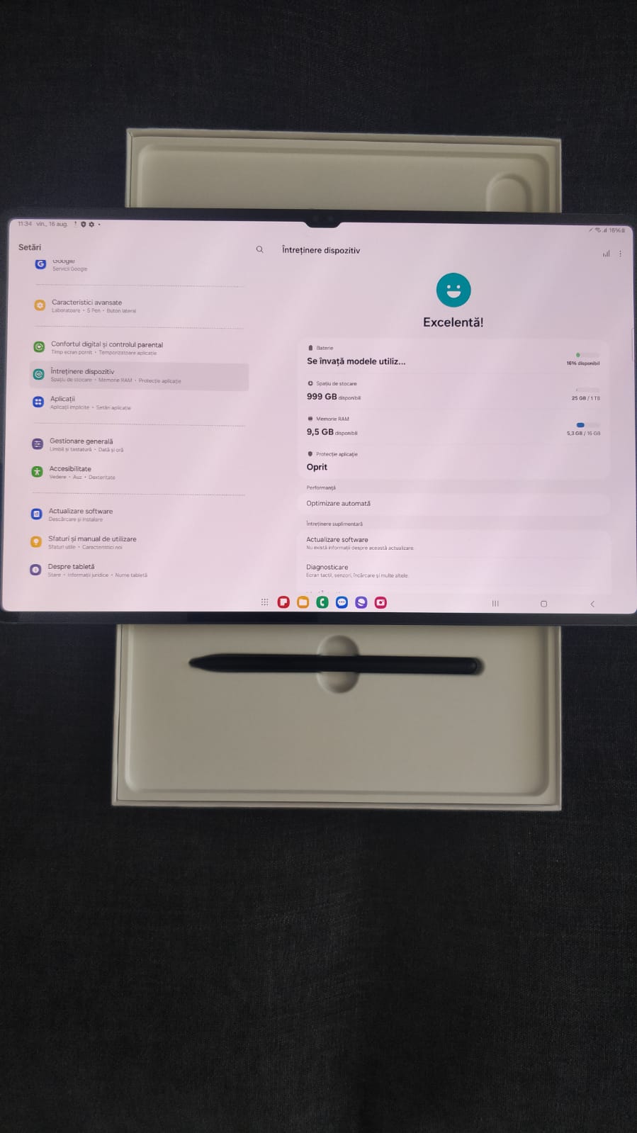 Tableta Samsung Galaxy Tab S9 Ultra, Octa-Core, 14.6'', 12GB RAM, 256GB, WiFi, Gray