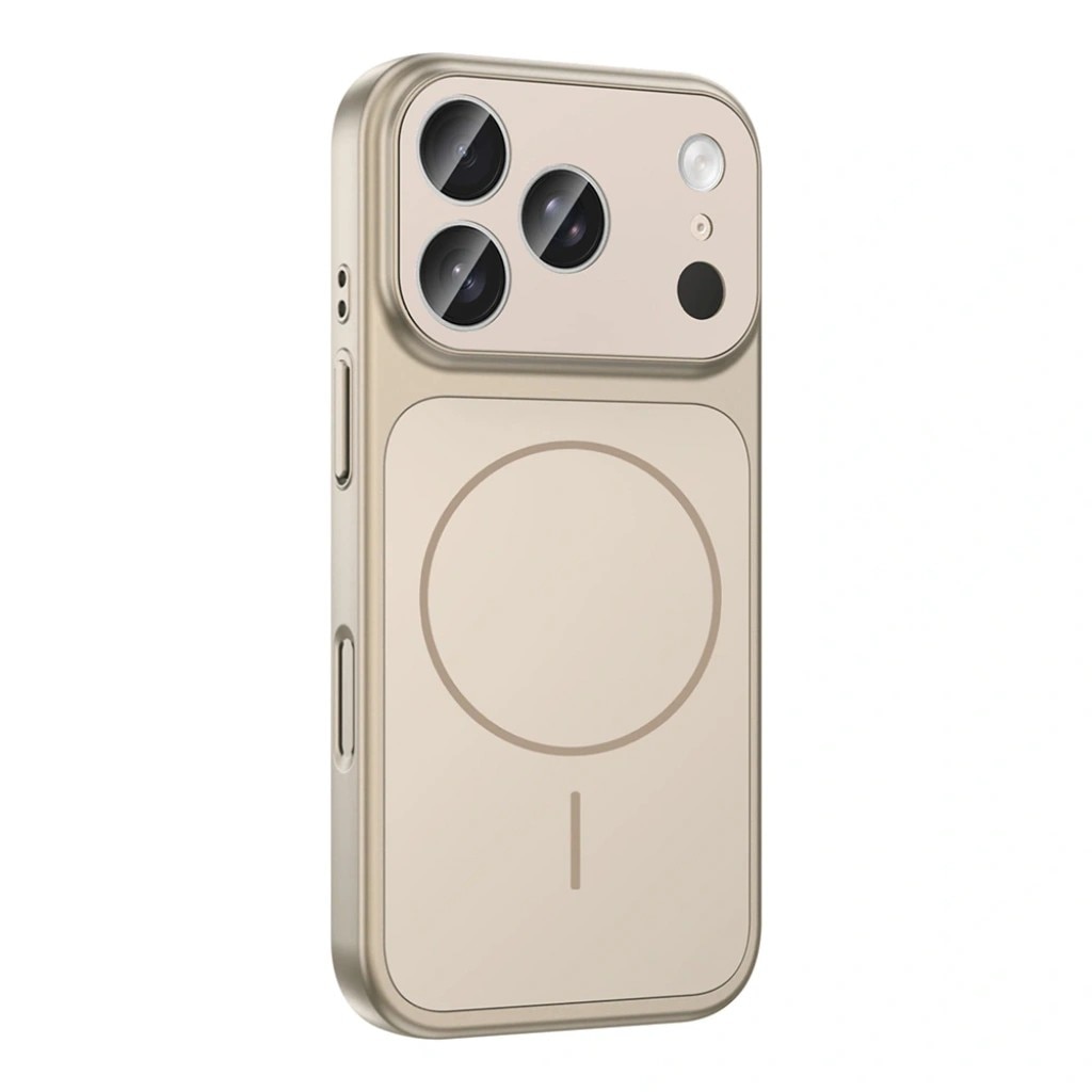 Husa pentru iPhone 17 Pro, GlassLook, compatibil cu MagSafe, Premium, Ultra Subtire, Auriu