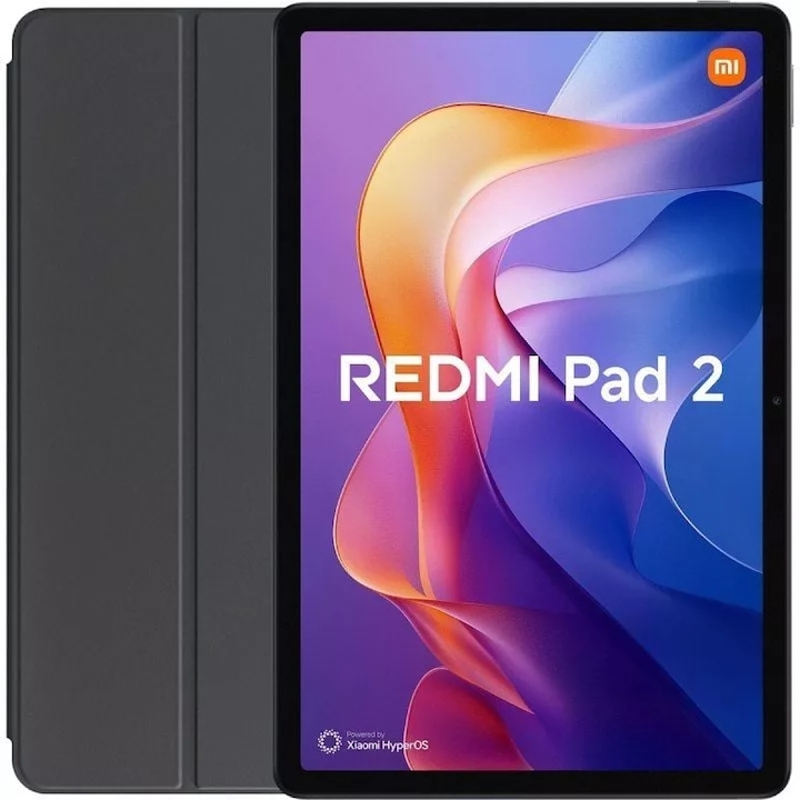 Tabletă Xiaomi Redmi Pad 2, 11", 4GB RAM, 128GB, Grafit, cu Carcasă