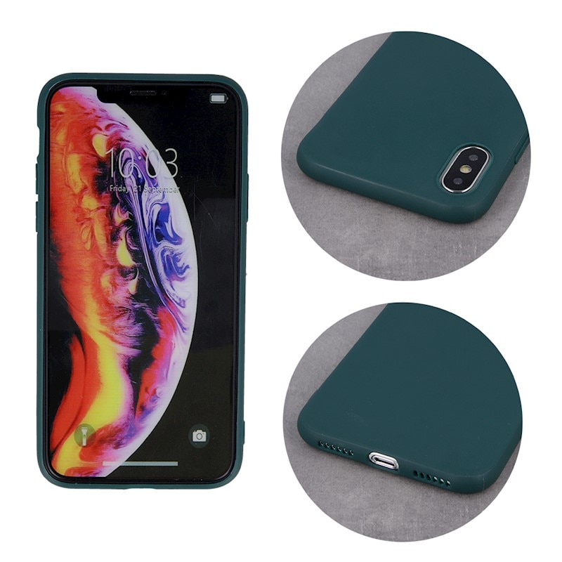 Husa mata din TPU pentru iPhone 15 Pro Max, verde