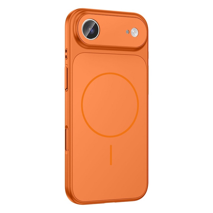 Husa pentru iPhone 17 Air, GlassLook, compatibil cu MagSafe, Premium, Ultra Subtire, Portocaliu