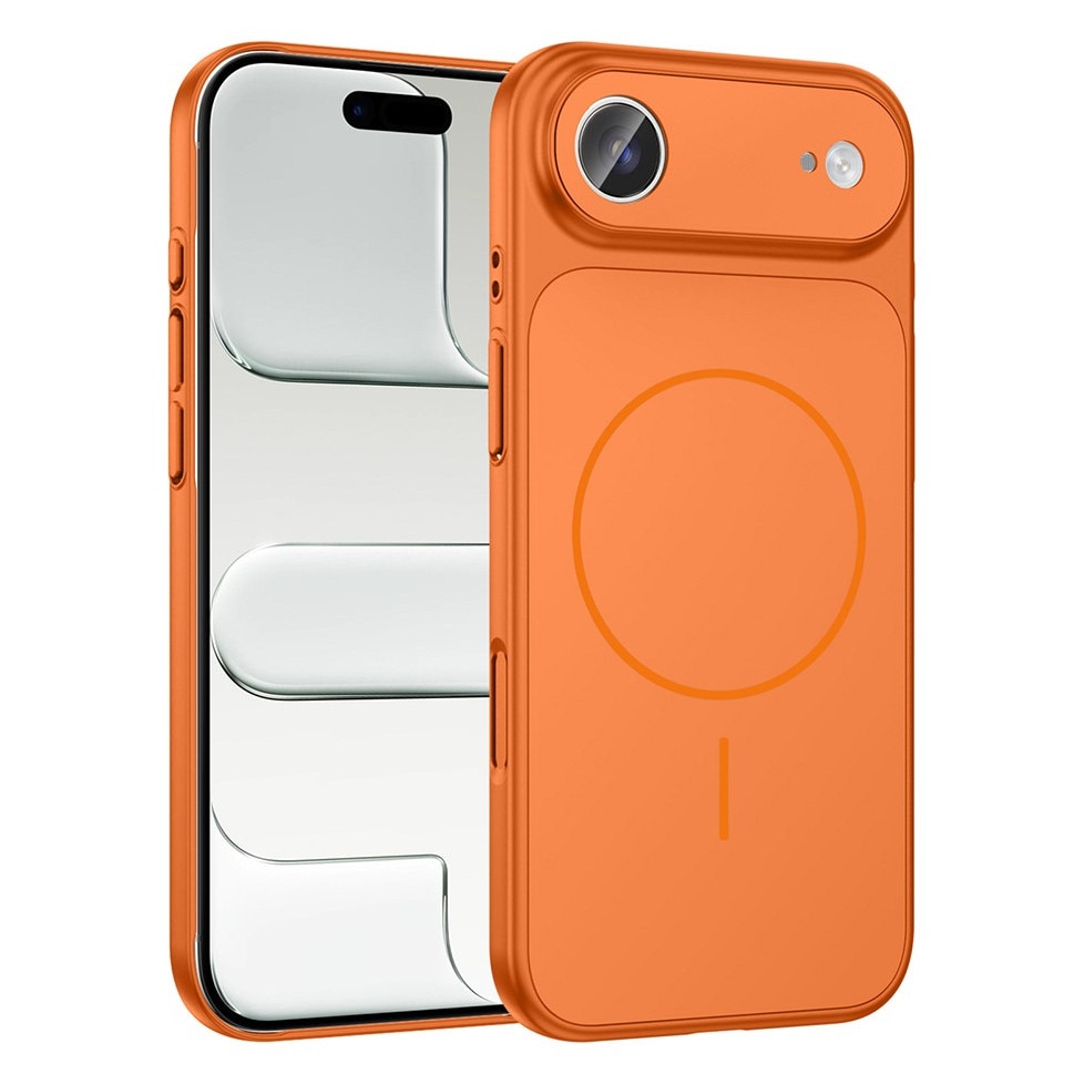 Husa pentru iPhone 17 Air, GlassLook, compatibil cu MagSafe, Premium, Ultra Subtire, Portocaliu