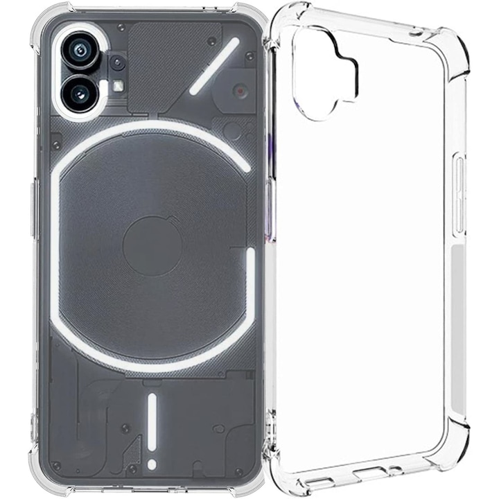 Husa silicon transparenta compatibila cu Nothing Phone 1, Patru colturi rezistent la socuri, clar