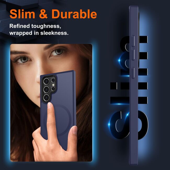 Husa compatibila cu Samsung S20, Tehnologie Magsafe, cu protectie de camera, Negru