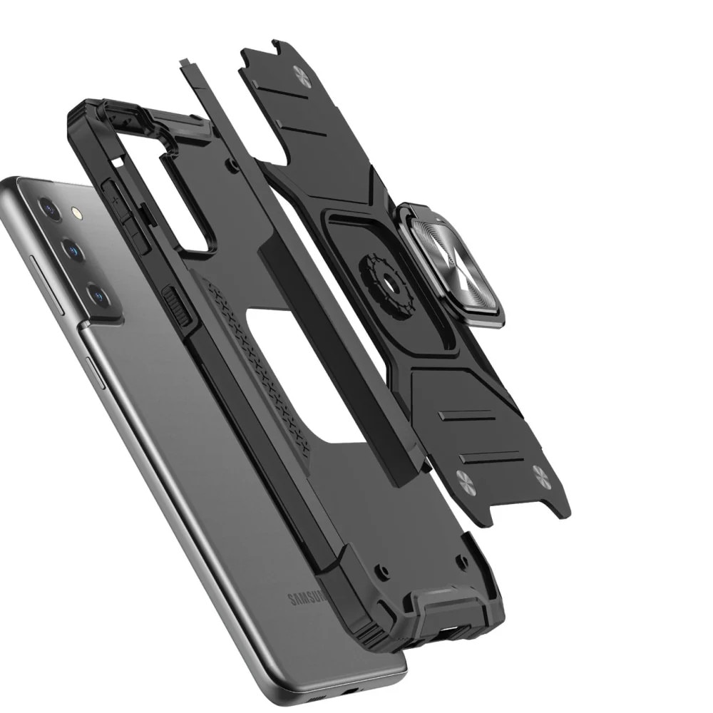 Carcasa Wozinsky Ring Armor cu Magnetic Holder compatibila cu Samsung Galaxy S22, Albastru