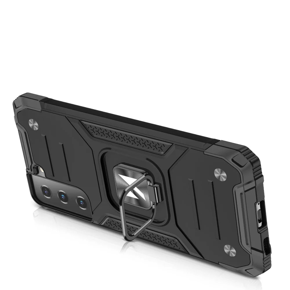 Carcasa Wozinsky Ring Armor cu Magnetic Holder compatibila cu Samsung Galaxy S22, Albastru