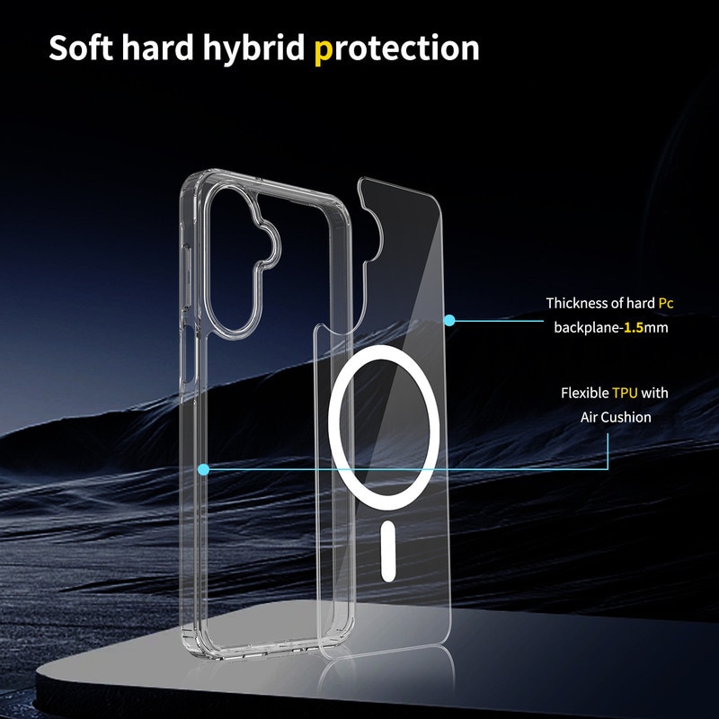 Husa telefon, pentru Samsung Galaxy A26 5G Anti-ingalbenire si anti-zgarietura, Alb transparent