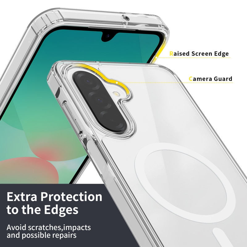 Husa telefon, pentru Samsung Galaxy A26 5G Anti-ingalbenire si anti-zgarietura, Alb transparent
