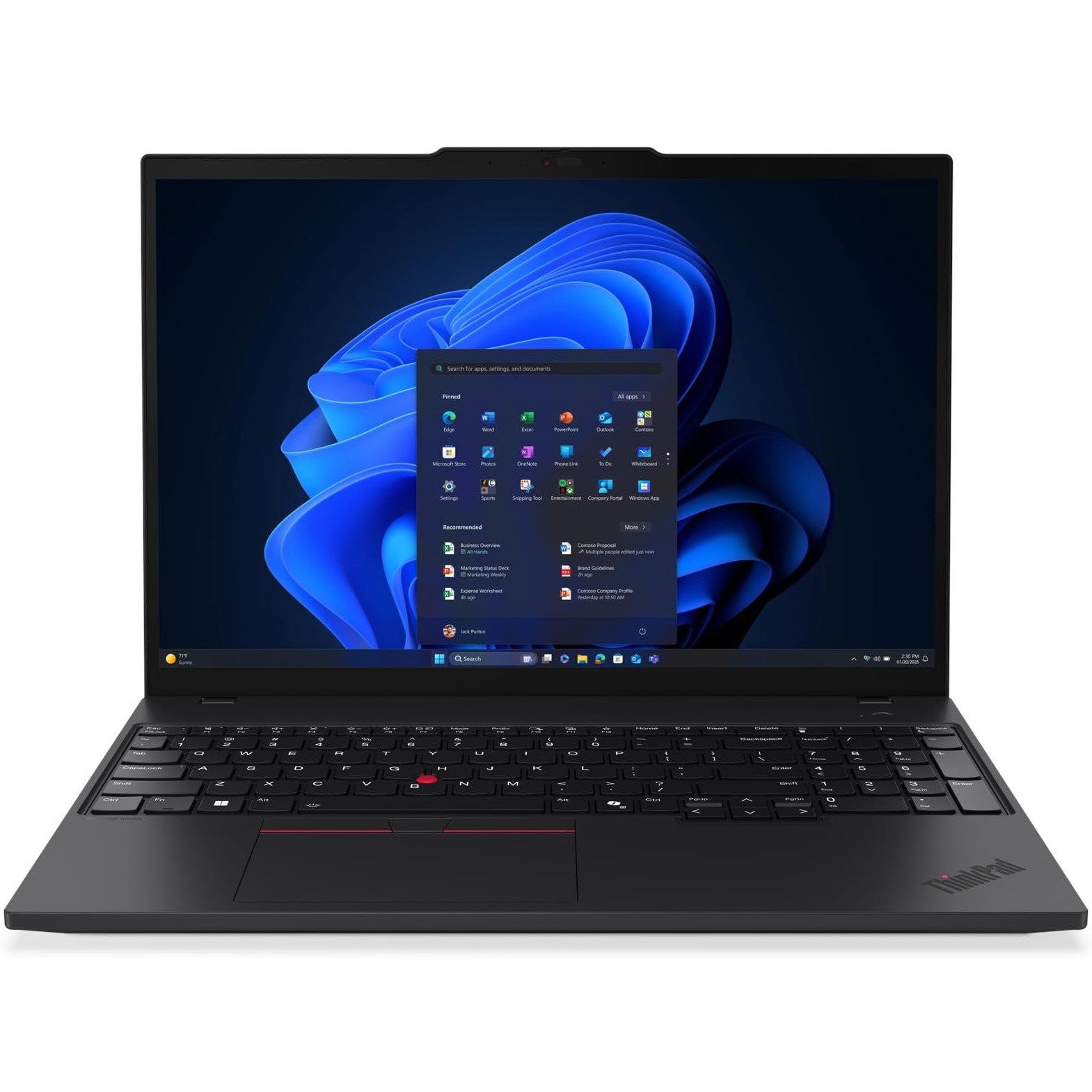 Laptop Lenovo ThinkPad T16 Gen 4 cu procesor Intel Core™ Ultra 7 255U pana la 5.2GHz, 16" WUXGA, IPS, 32GB DDR5 RAM, 1TB SSD, Intel® Graphics, Windows® 11 Pro, Black, 3Y Courier