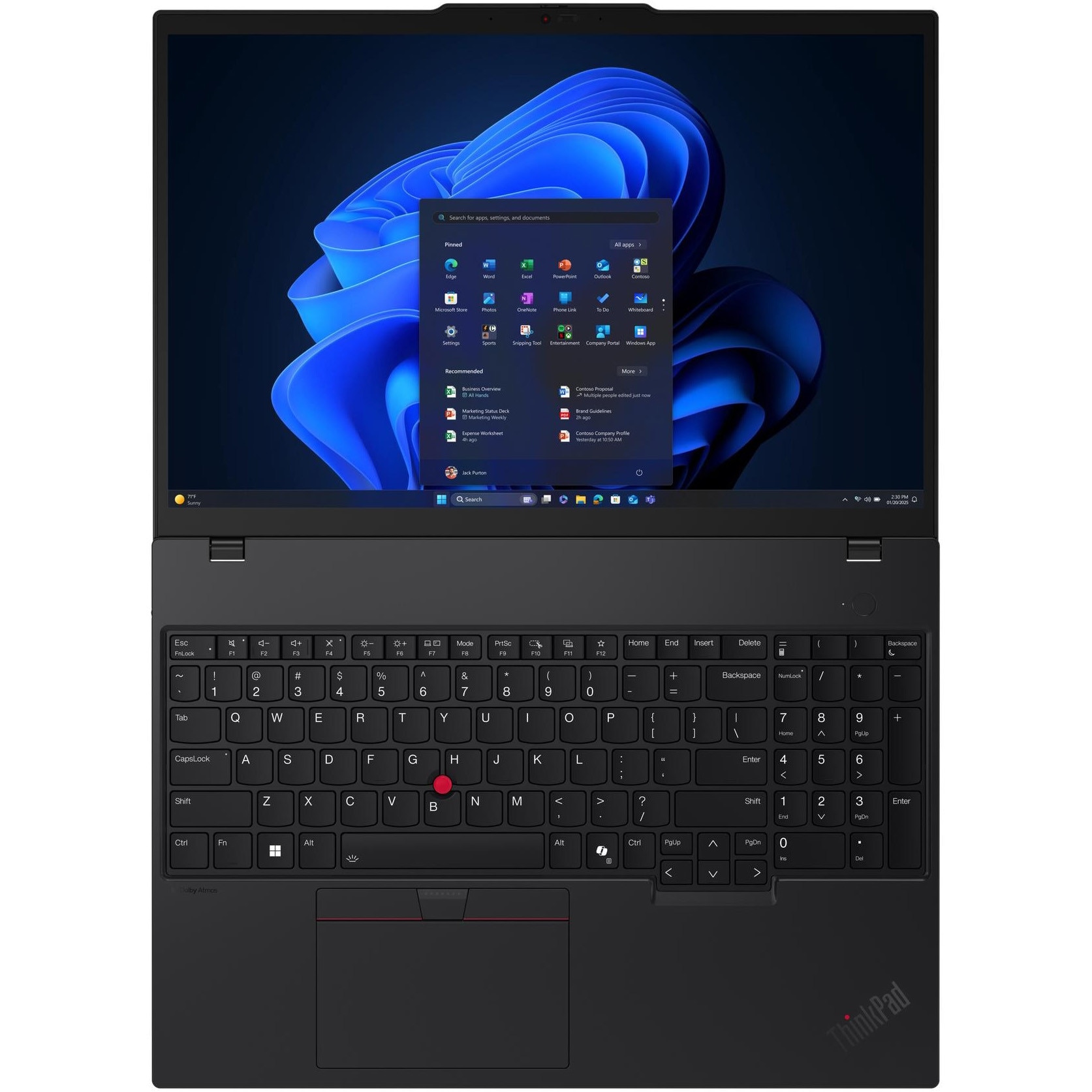 Laptop Lenovo ThinkPad T16 Gen 4 cu procesor Intel Core™ Ultra 7 255U pana la 5.2GHz, 16" WUXGA, IPS, 32GB DDR5 RAM, 1TB SSD, Intel® Graphics, Windows® 11 Pro, Black, 3Y Courier