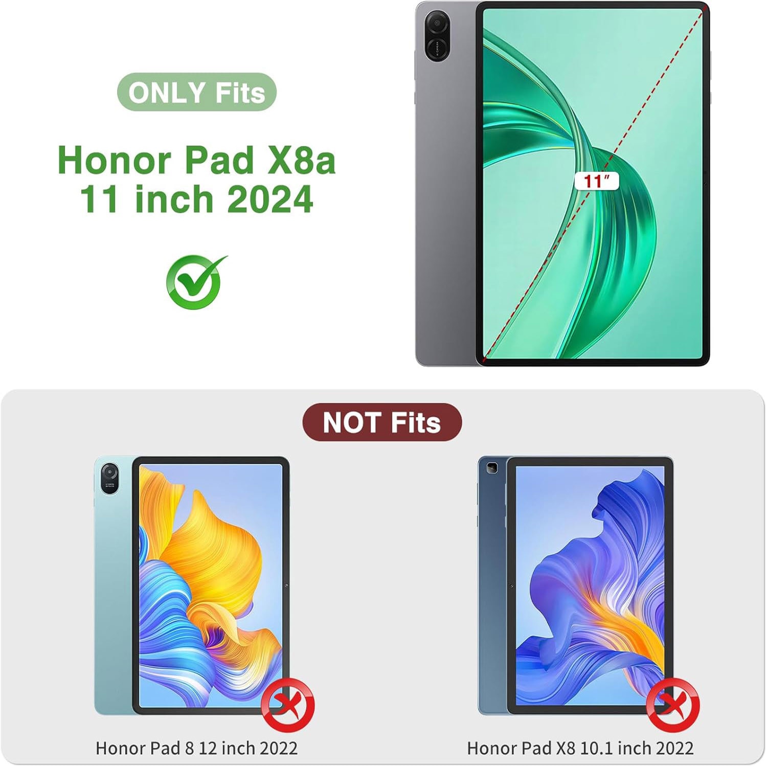 Husa tableta pentru, Honor Pad X8a 11 Inch, auto functie sleep/wake tip stand, Graffiti