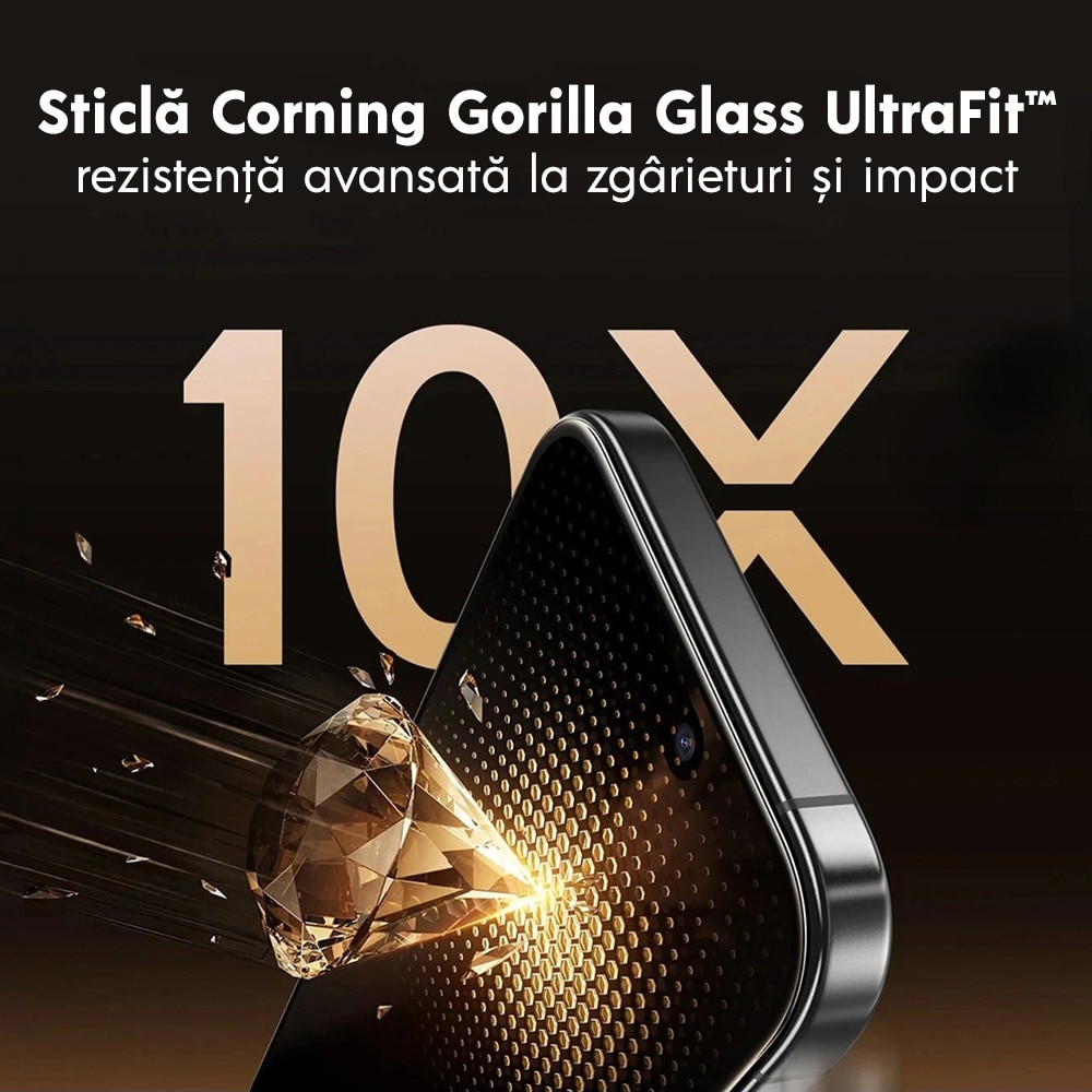 Pachet 2 x Folie sticla pentru Samsung Galaxy S26 Ultra ESR Armorite cu aplicator automat, Potrivire automata, Transparenta