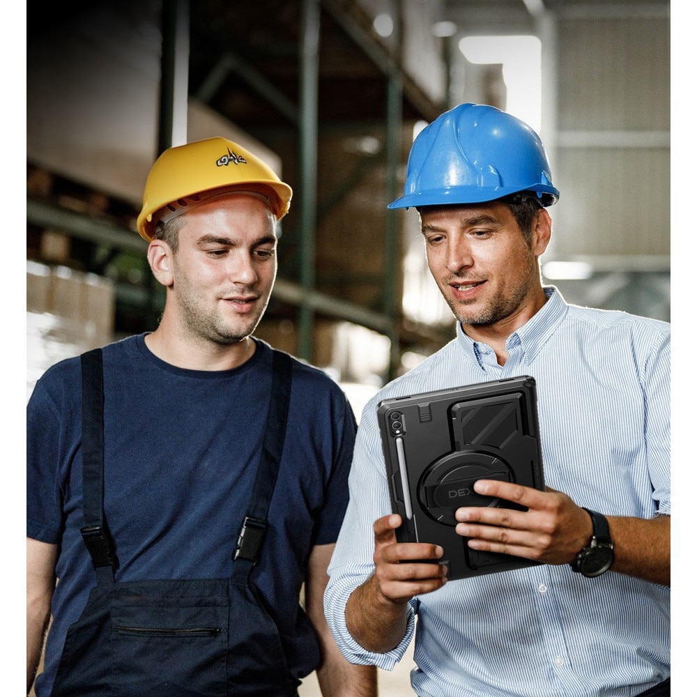 Etui tableta Dexnor 360 pentru Samsung Galaxy Tab S10 Ultra / S9 Ultra / S8 Ultra, cu suport pentru rysik, negru