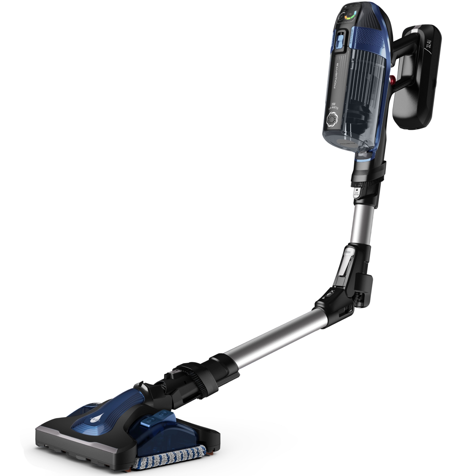 Aspirator vertical Rowenta cu mop X-Force Flex 14.6 Aqua RH99C3WO 480W 0.4L Albastru Negru