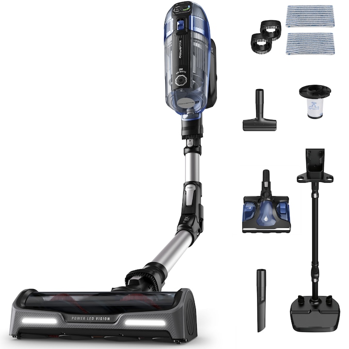 Aspirator vertical Rowenta cu mop X-Force Flex 14.6 Aqua RH99C3WO 480W 0.4L Albastru Negru