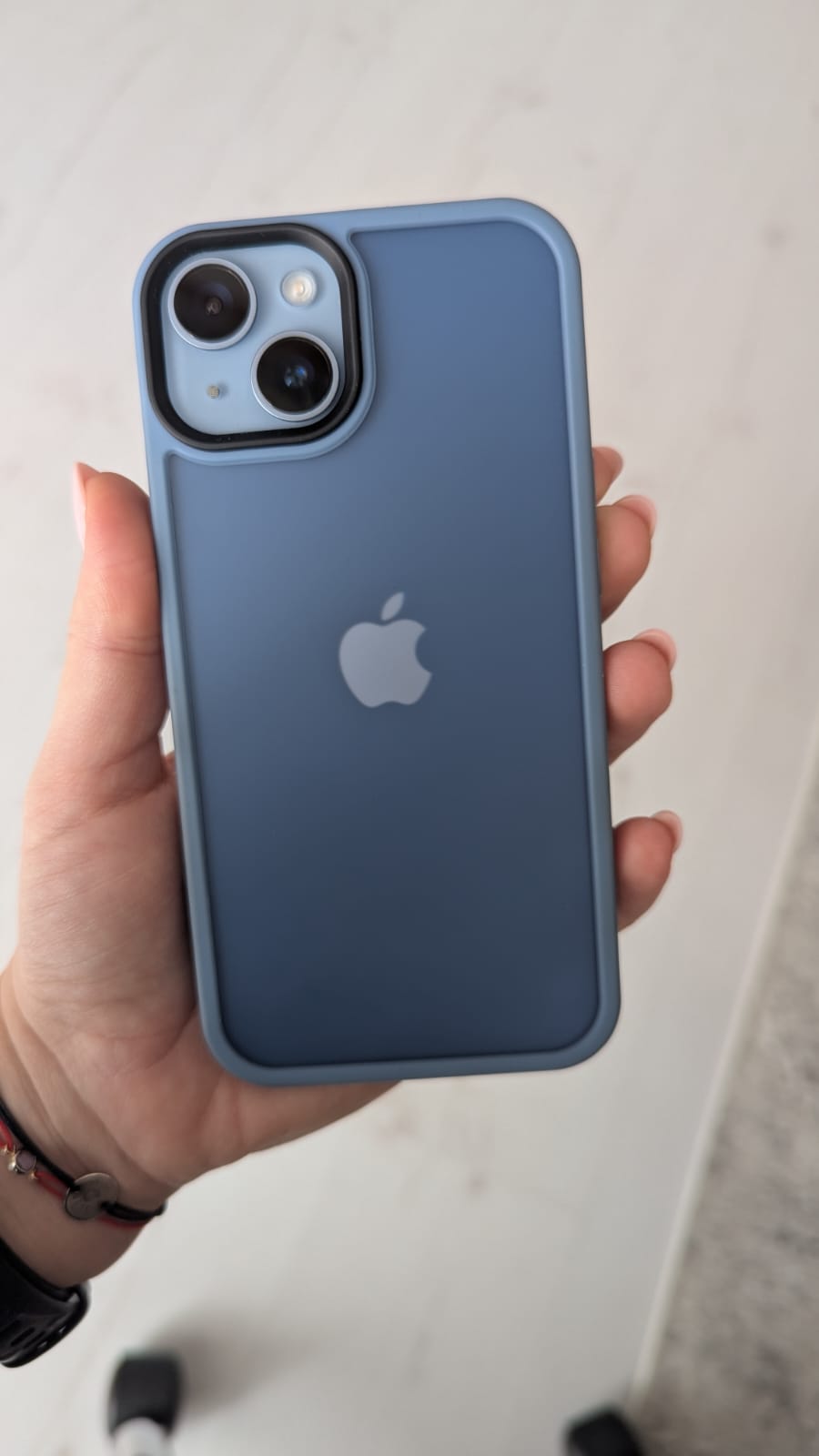 Husa pentru iPhone 14, MobileSmart, Hybrid ultra slim, carcasa spate Antisoc, Light Blue