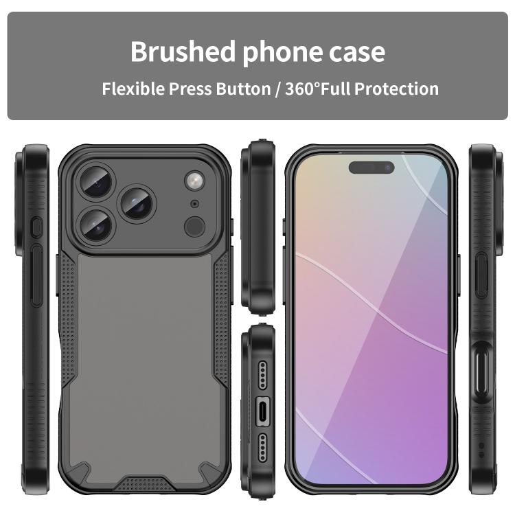 Husa pentru Apple iPhone 17 Pro, Defender Matt, Protectie Camere, AntiShock, Neagra