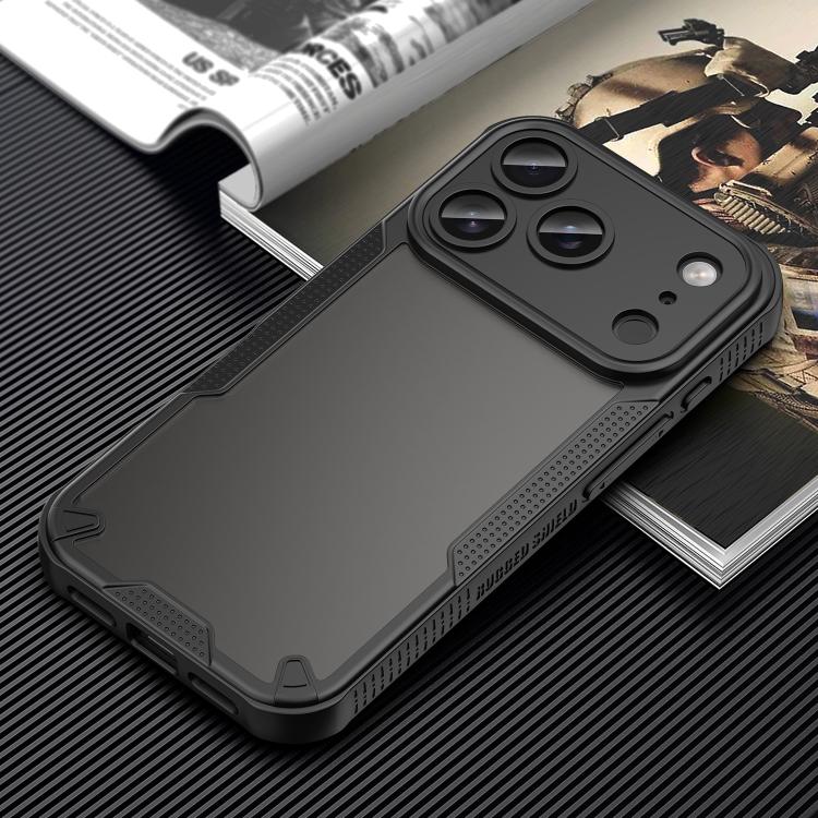 Husa pentru Apple iPhone 17 Pro, Defender Matt, Protectie Camere, AntiShock, Neagra