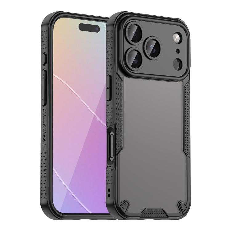 Husa pentru Apple iPhone 17 Pro, Defender Matt, Protectie Camere, AntiShock, Neagra