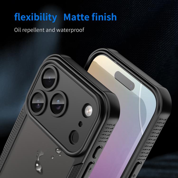 Husa pentru Apple iPhone 17 Pro, Defender Matt, Protectie Camere, AntiShock, Neagra