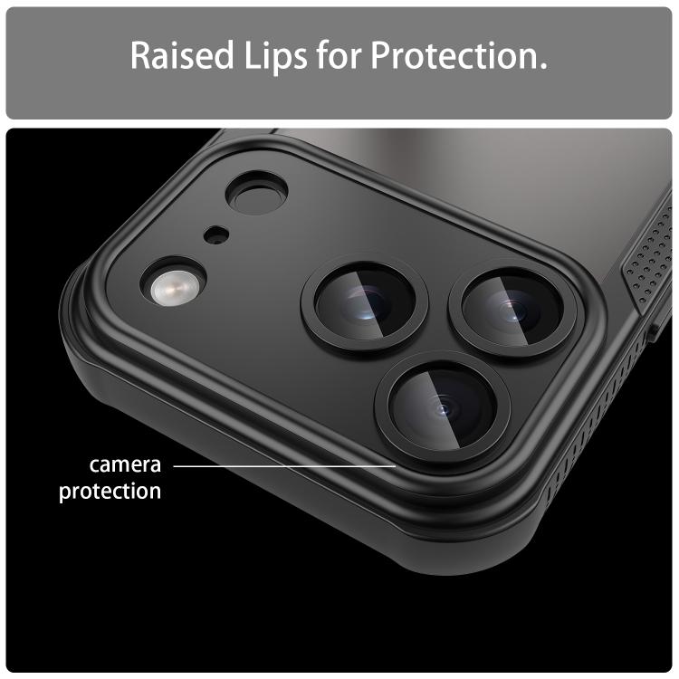 Husa pentru Apple iPhone 17 Pro, Defender Matt, Protectie Camere, AntiShock, Neagra