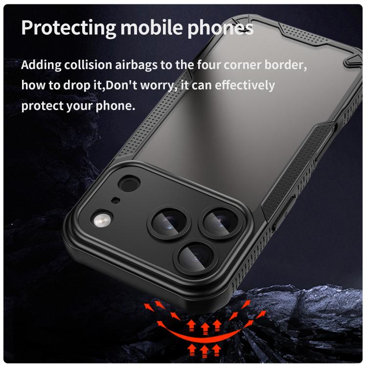 Husa pentru Apple iPhone 17 Pro, Defender Matt, Protectie Camere, AntiShock, Neagra