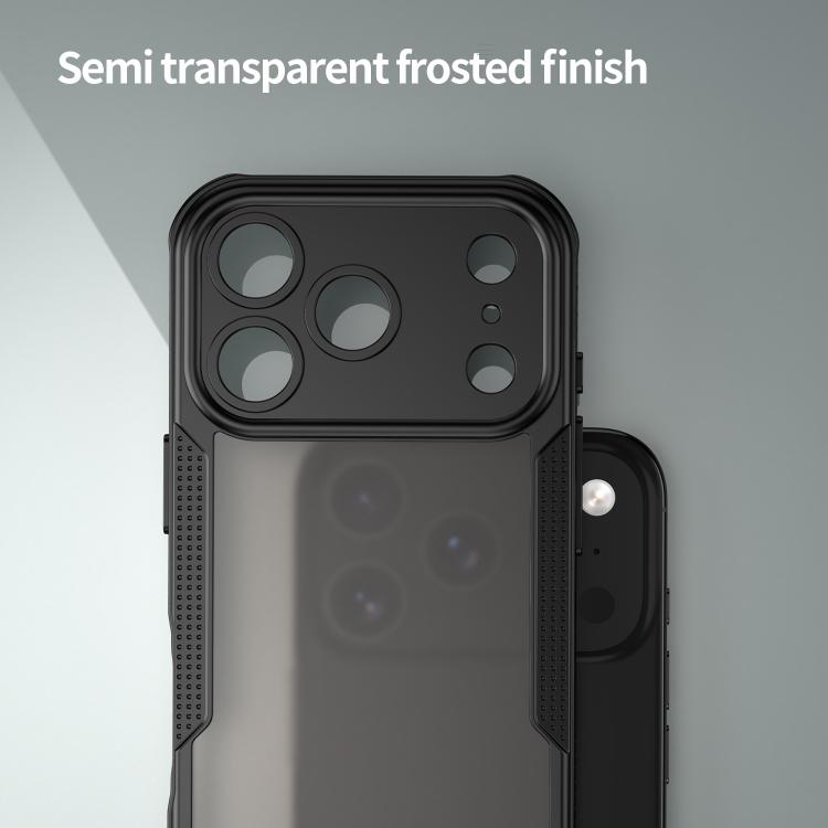 Husa pentru Apple iPhone 17 Pro, Defender Matt, Protectie Camere, AntiShock, Neagra