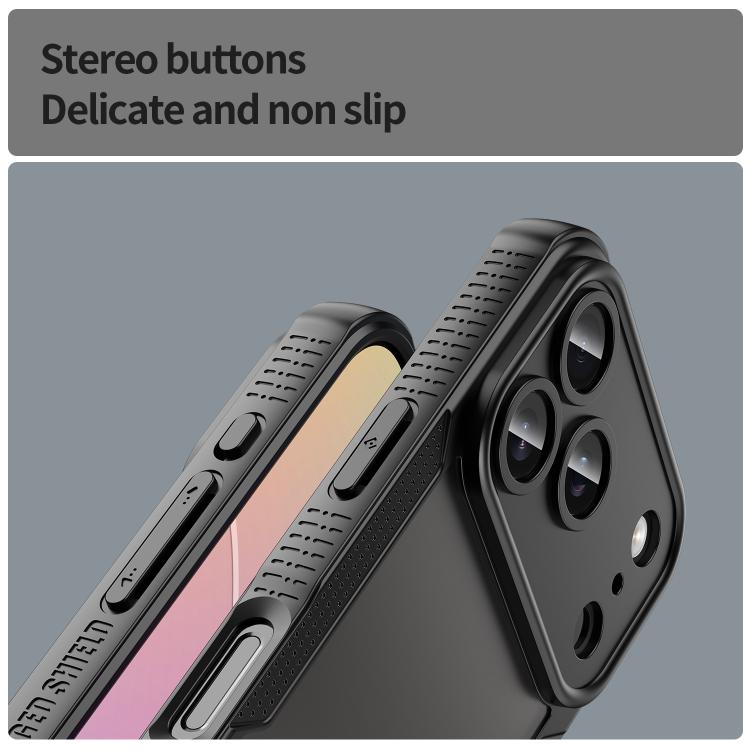 Husa pentru Apple iPhone 17 Pro, Defender Matt, Protectie Camere, AntiShock, Neagra