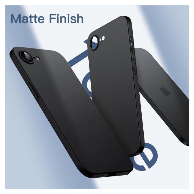 Husa Upzz® Ultra Slim New Compatibila Cu iPhone 17e, Silicon Soft Slim, Protectie La Camera, Negru