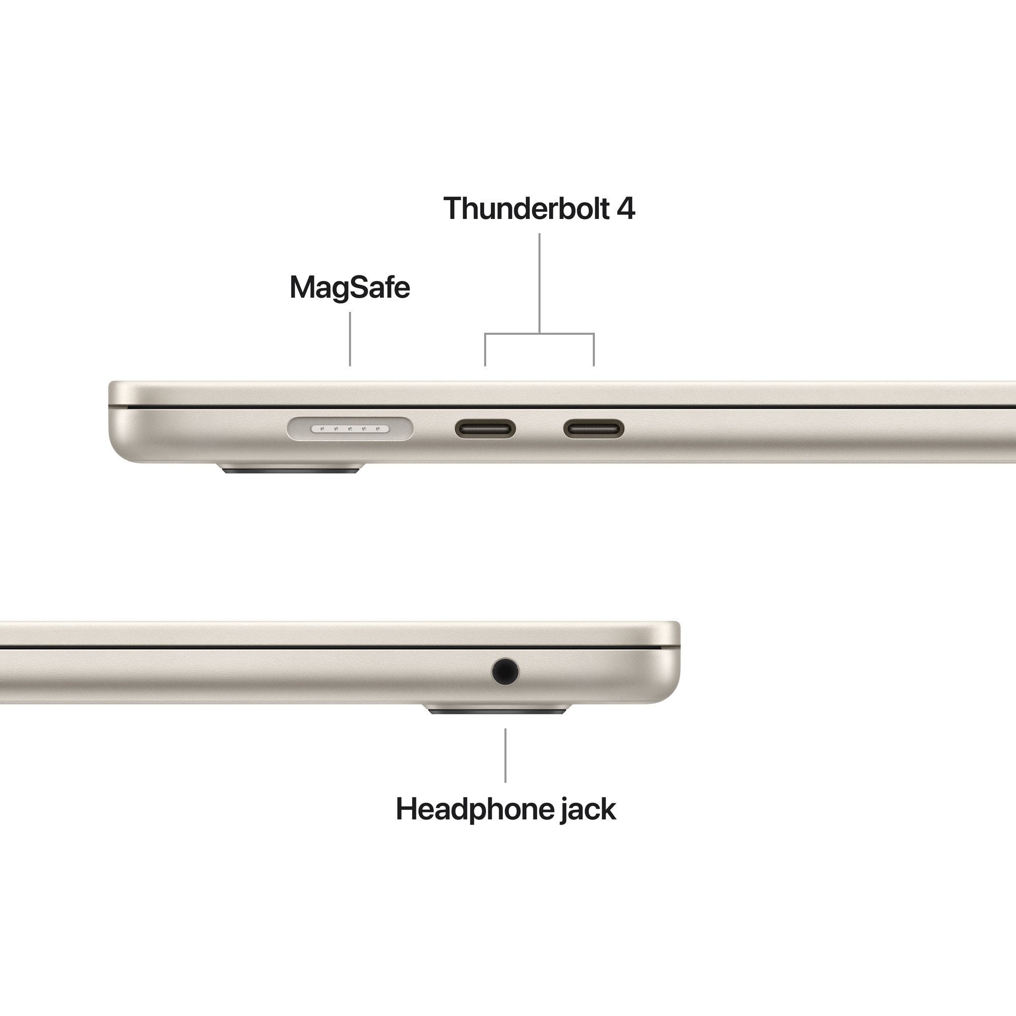 Apple MacBook Air 15'' cu procesor Apple M5, 10 nuclee CPU, 10 nuclee GPU, 16GB RAM, 1TB SSD, Starlight, Tastatura Internationala, Manual RO