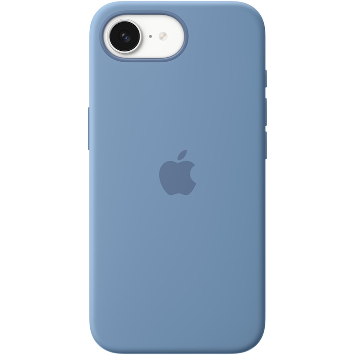 Husa de protectie Apple Silicone Case pentru iPhone 16e, Winter Blue