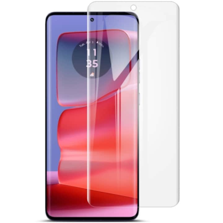 Folie Protectie Ecran pentru Motorola Moto G85, Hidrogel Regenerabil, Compatibila Cu Senzorul de Amprente, Kit Complet Pentru Instalare, Transparenta