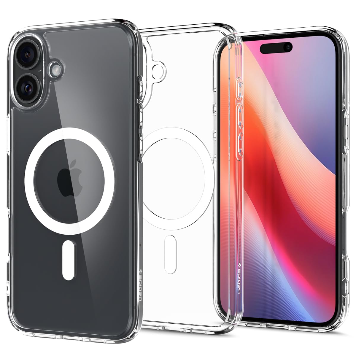 Husa magnetica pentru MagSafe, Compatibil iPhone 16 plus, impermeabil, Antizgarieturi, Anticadere, Anti-coliziune pe patru laturi si absorbtie a socurilor, Grosime 1,5 mm, Transparent