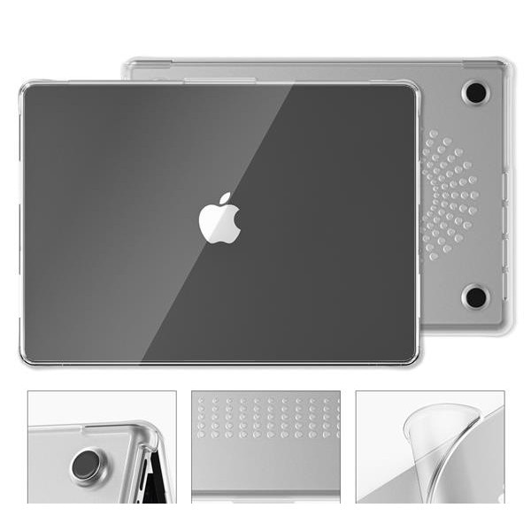 Husa EtuiTab transparenta flexibila pentru MacBook Air 13,6", protectie impotriva zgarieturilor, design modern, 2023-2025