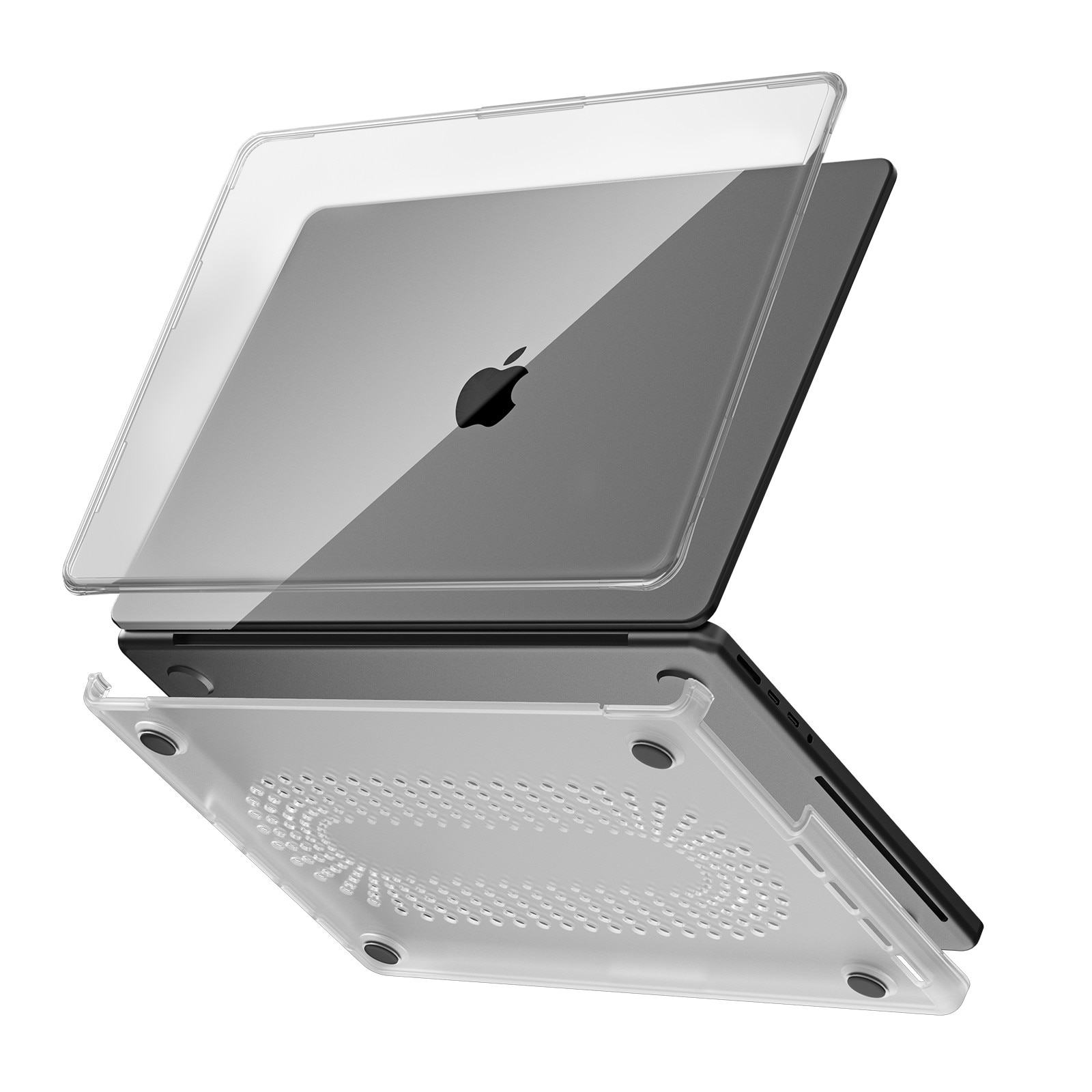 Husa EtuiTab transparenta flexibila pentru MacBook Air 13,6", protectie impotriva zgarieturilor, design modern, 2023-2025
