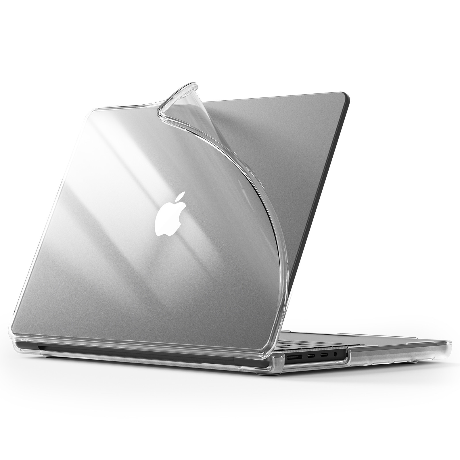 Husa EtuiTab transparenta flexibila pentru MacBook Air 13,6", protectie impotriva zgarieturilor, design modern, 2023-2025